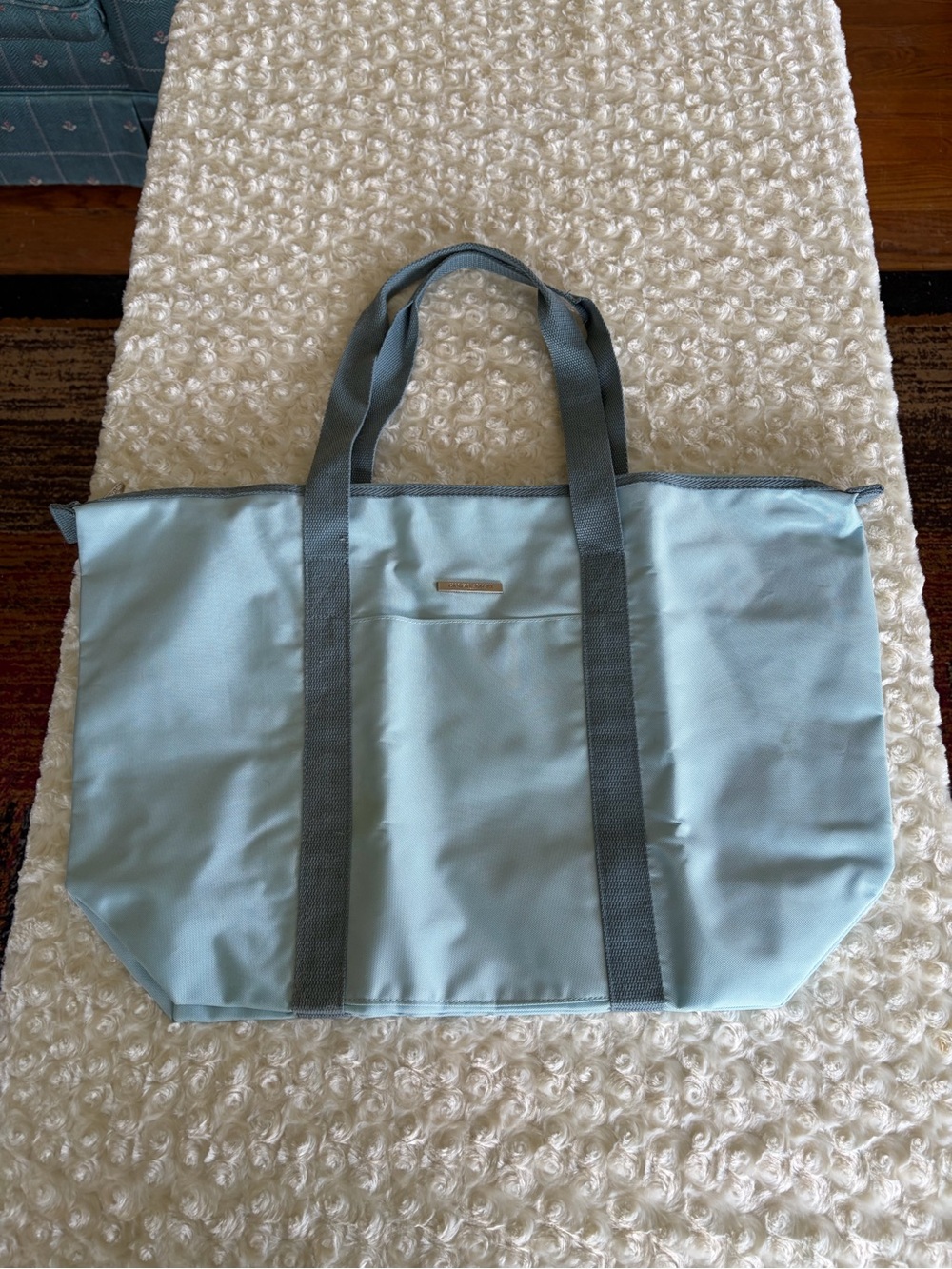 New Giorgio Armani Light Blue Tote Bag